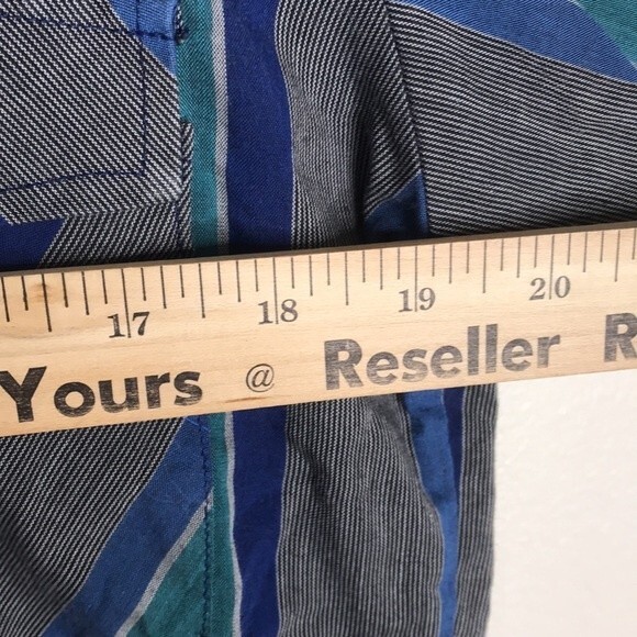 Vtg western plaid pearl snap button long sleeve shirt size medium cowboy rodeo - Picture 9 of 13